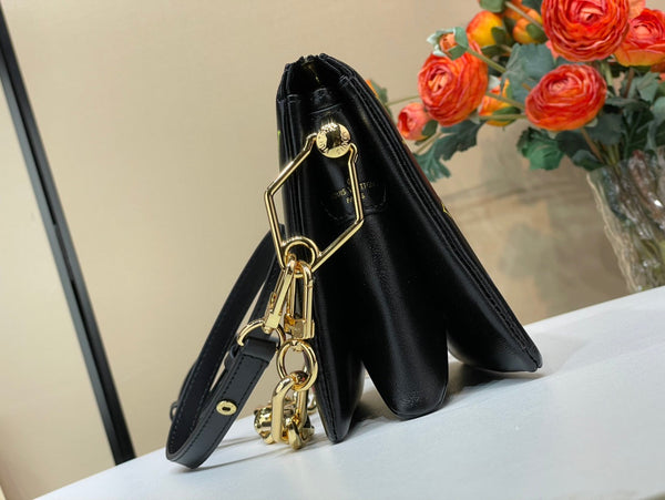 LV x TM Coussin BB 21cm Black Multicolor Monogram-embossed Lambskin