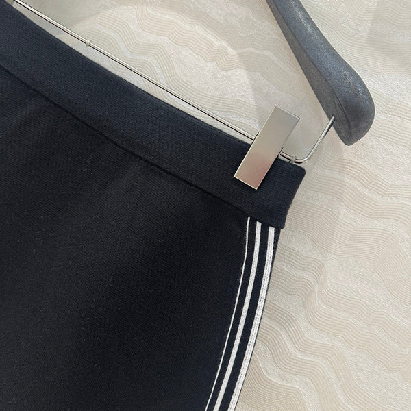 CD Short Skirt Black Viscose Polyamide