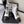 CC Buckle Ankel Boots With Chain 100mm White Black Sheepskin GHW 432501