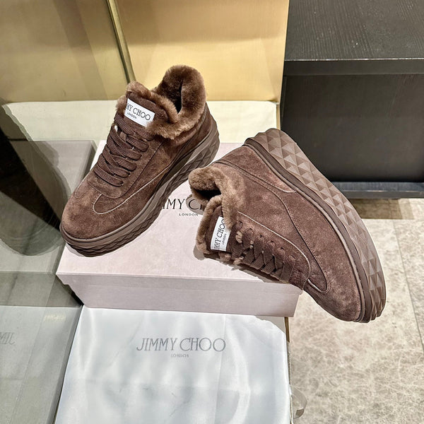 Jimmy Diamond Maxi Retro F Trainer Coffee Suede Shearing 538896