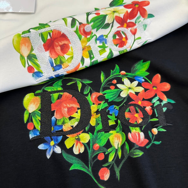 CD SS26 Short-Sleeve T-Shirt Floral Heart Cotton 350887