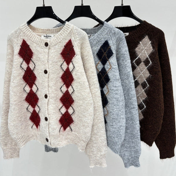 Miu 2026 Agarwood Cardigan Wool 431806