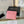 Pra Gold Logo-Stamp Card Holder Pink Saffiano Leather