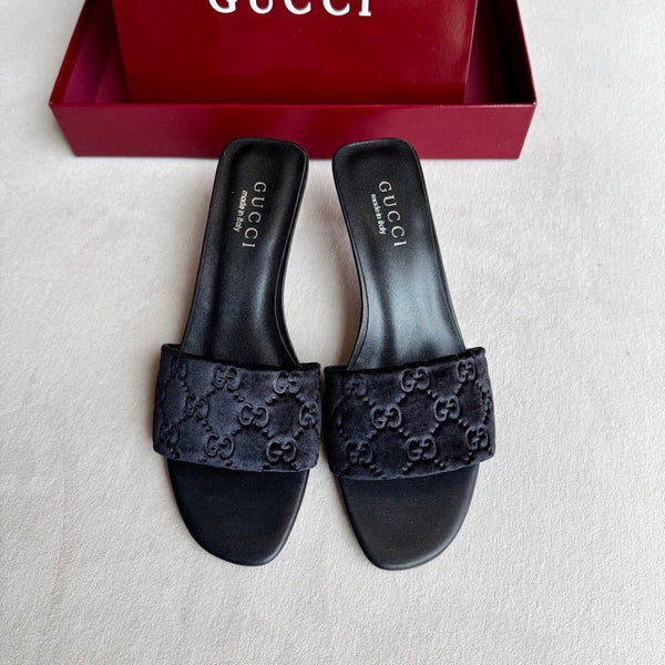 GG 26s Slide Sandals 5.5cm Velvet