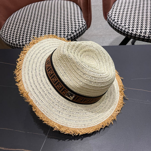 Wide-Brimmed Straw Hat 491777