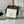 Pra Gold Logo-Stamp Card Holder White Saffiano Leather