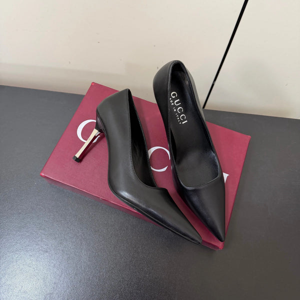 GG 26s Pointed Toe Pumps 8.5cm Calfskin