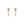 ICE CUBE PINK GOLD EARRINGS