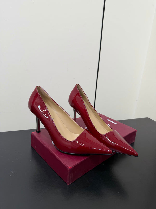 GG 26s Pointed Toe Pumps 8.5cm Patent Calfskin
