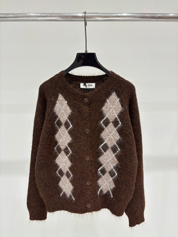 Miu 2026 Agarwood Cardigan Wool 431806