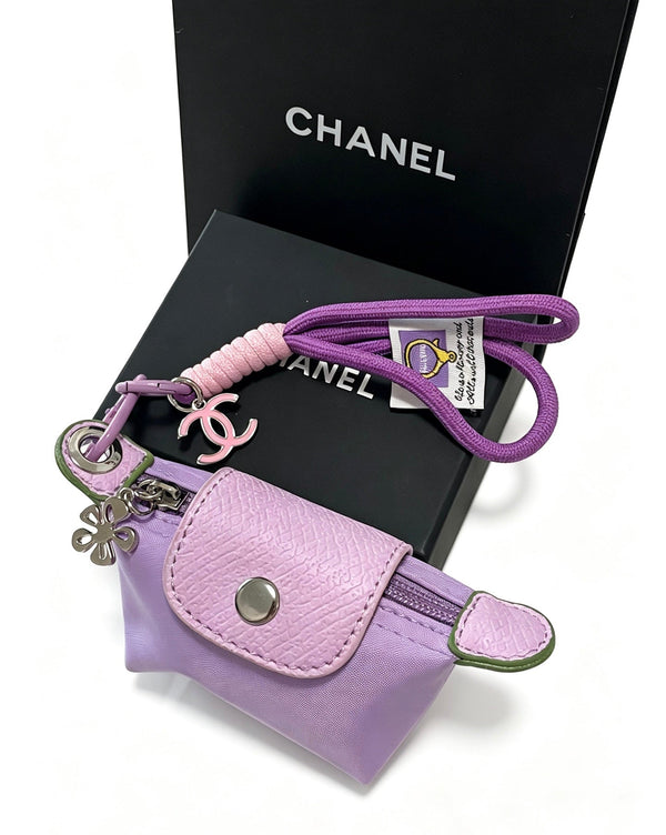 CC Purple And Beige Bag Charm