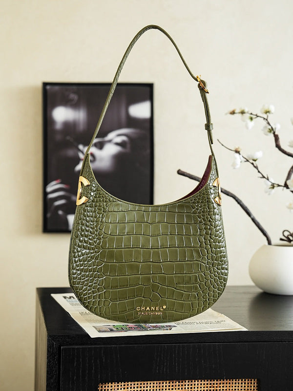 CC 2026 Shoulder Bag Crocodile Embossed Leather 167164