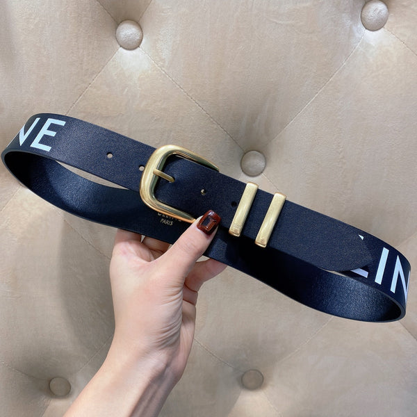 CE 2026 Western Belt 40mm Black White Leather 195616