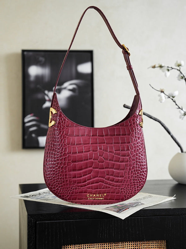 CC 2026 Shoulder Bag Crocodile Embossed Leather 167164