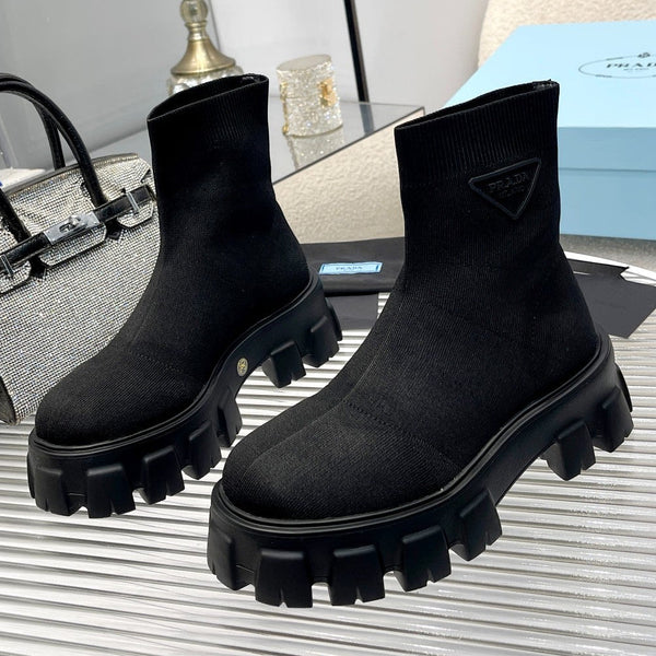 Prad 2026 Monolith Sock Boots 55mm Black Fabric 148340