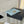 Pra Gold Logo-Stamp Card Holder Light Blue Saffiano Leather