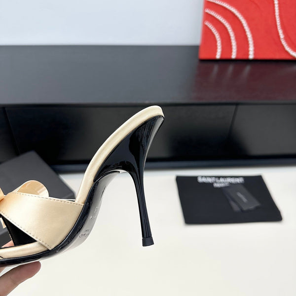 YSL 26S Heeled Sandals 105 Mm In Satin