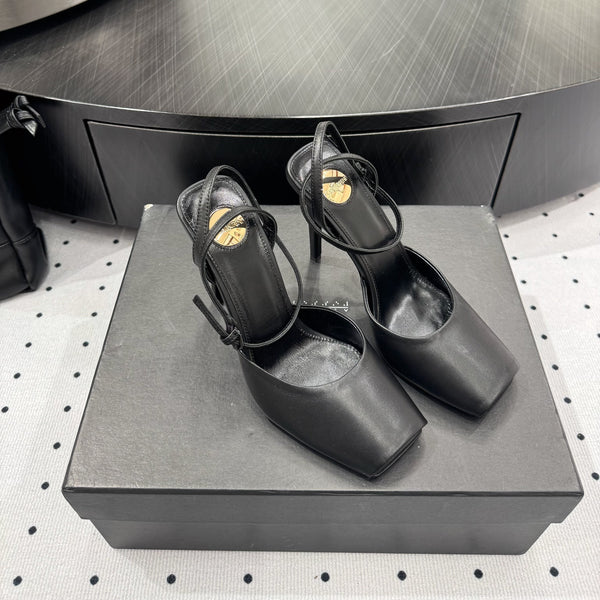YSL 26S Square-Toe High Heels 105 Mm Calfskin