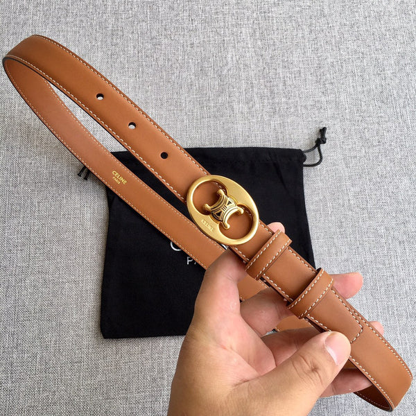 CE 2026 Medium Triomphe Belt 25mm Leather