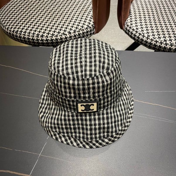CE Fabric Black Caro Fisherman Hat 491732