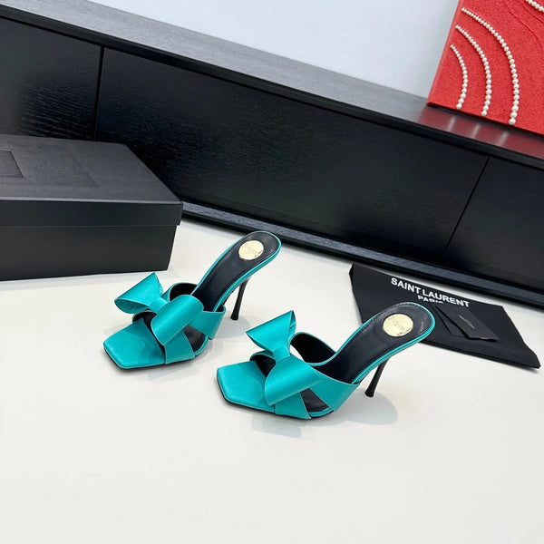 YSL 26S Heeled Sandals 105 Mm In Satin