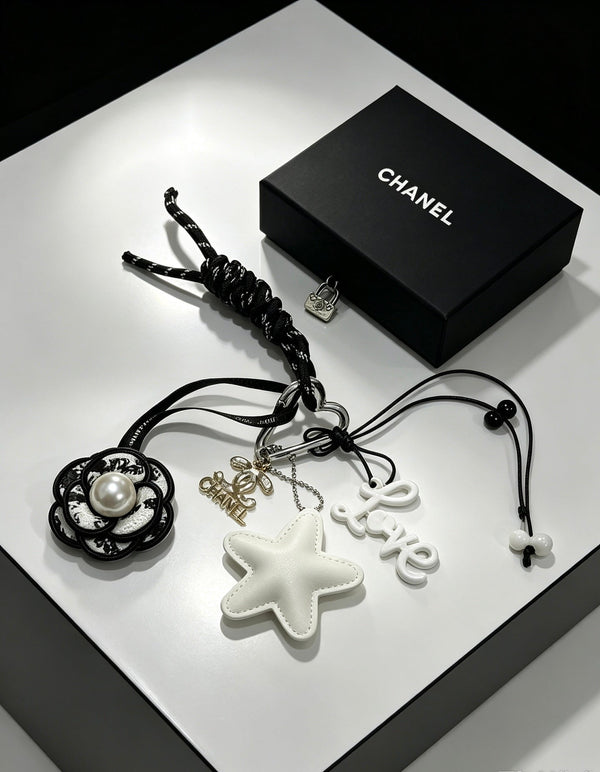 Chanel Bag Charm With Flower And Star