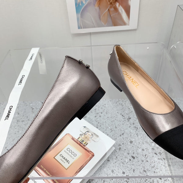 CC 2026 Cap Toe Ballet Flat Calfskin 162176