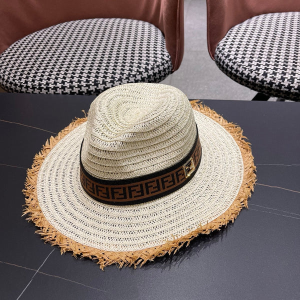 Wide-Brimmed Straw Hat 491777