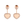 HAPPY HEART PINK MOP EARRINGS DIAMOND
