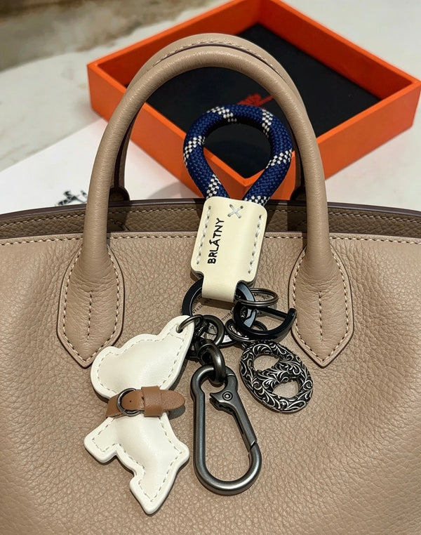 HM White Bulldog Charm
