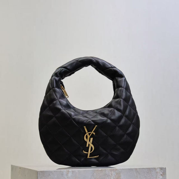 YSL Icarino Bag 17cm Black Sheepskin