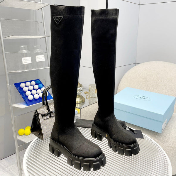 Prad 2026 Monolith Sock Boots 55mm Black Fabric 148340
