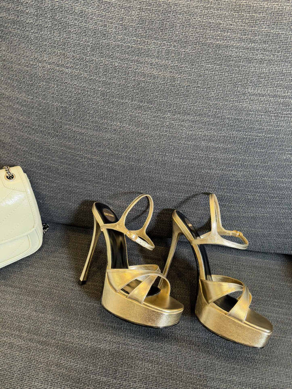 YSL 26S Cross-Strap Sandals 150 Mm Calfskin