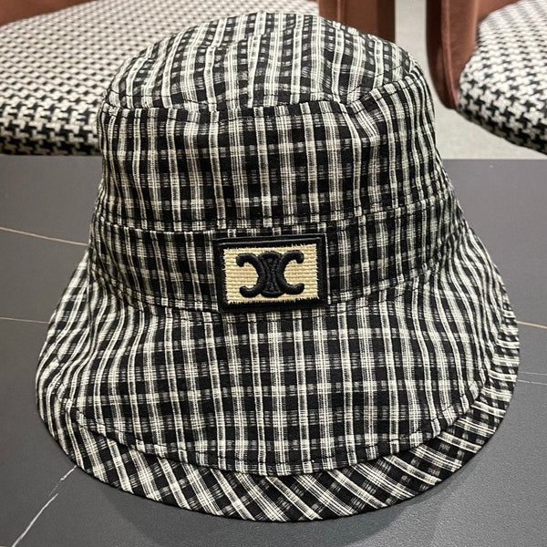 CE Fabric Black Caro Fisherman Hat 491732