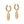 FF O'LOCK EARRINGS GOLD DIAMOND