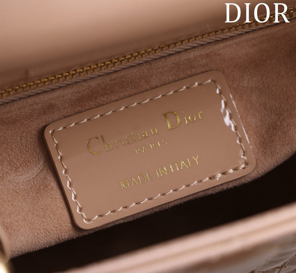 Mini Lady 17 My ABC Light Pink Patent Calfskin