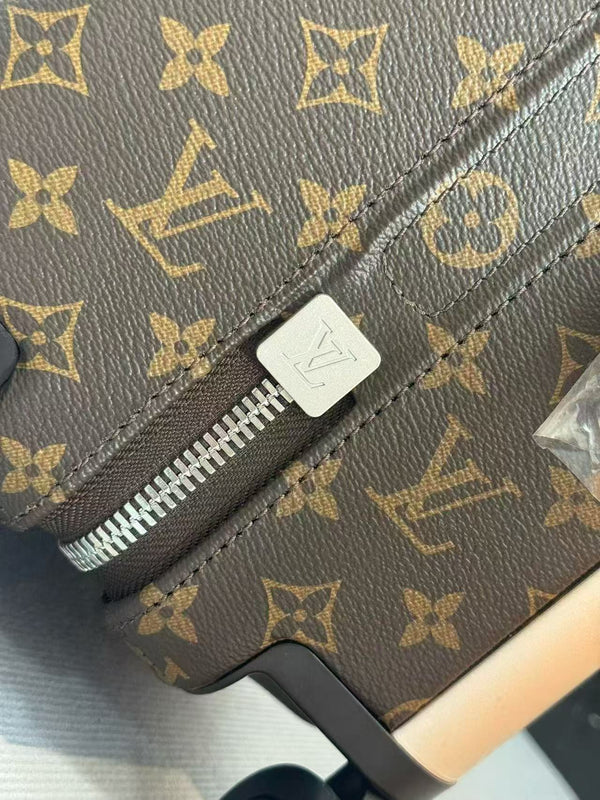 Louis Vuitton Horizon 55 Monogram Suitcase Brown Leather
