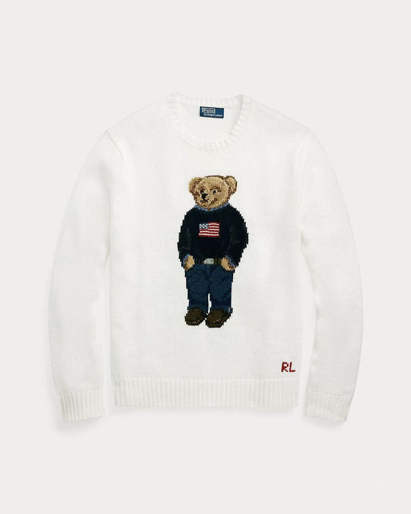 Polo Ralph Lauren Bear embroidered Pullover Knitted Cotton