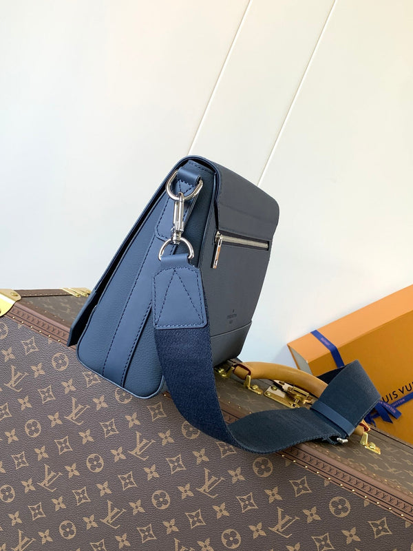 LV Aerogram messenger bag blue cowhide M21363