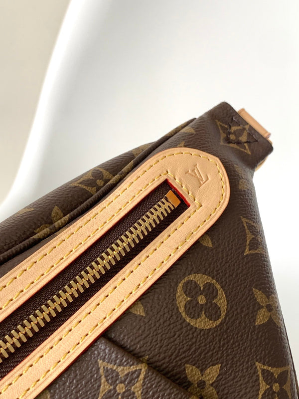 Louis Vuitton 2025 High Rise Bumbag Brown Beige Cowhide Canvas
