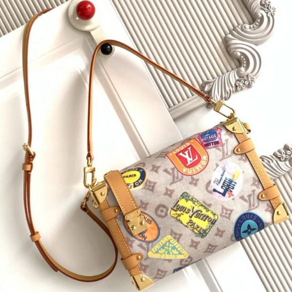 Louis Vuitton 2025 Side Trunk MM Bag Multicolor Canvas Leather