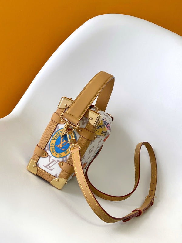 Louis Vuitton 2025 Side Trunk MM Bag Multicolor Canvas Leather