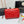 19 FLAP BAG 26 CHERRY RED LAMBSKIN