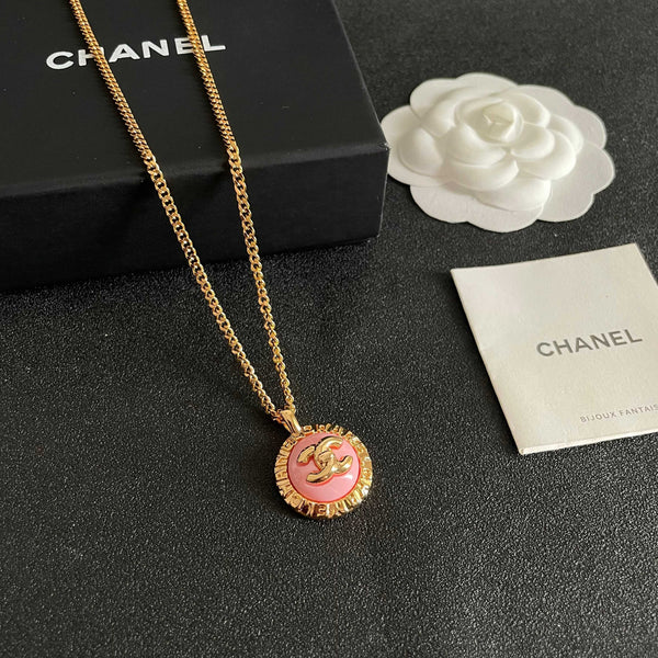 CC Round Stud Necklaces Enamel 65966