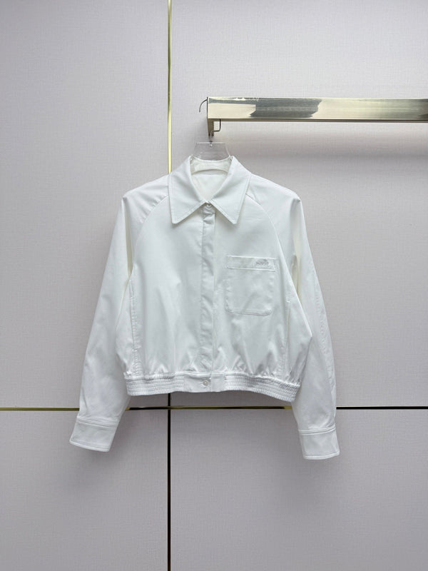 HM Elastic Hem Cropped Shirt Cotton 400246