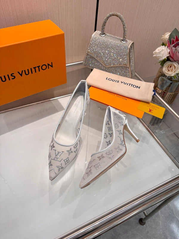 LV Gala 2026 Pumps Monogram Strass Mesh 6.5cm 140725