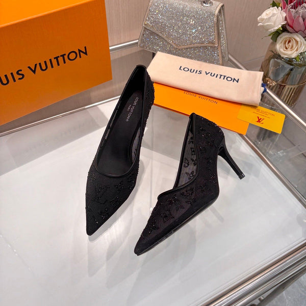 LV Gala 2026 Pumps Monogram Strass Mesh 6.5cm 140725