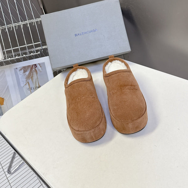 BLC Platform Slides Suede Genuine Fur 151385