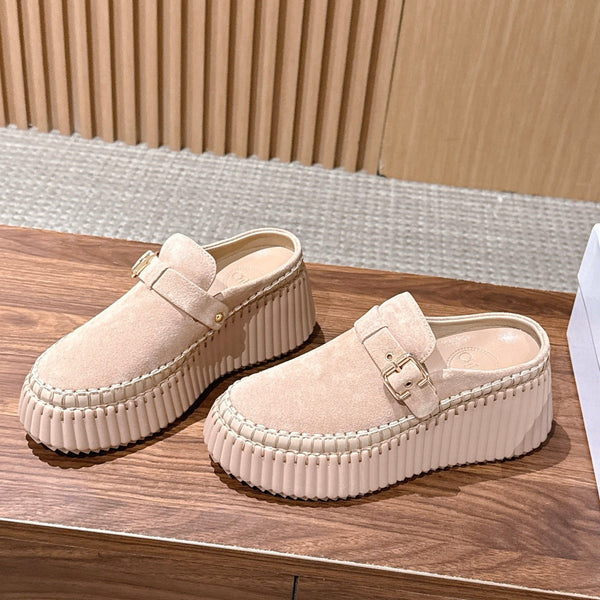 CHLOE New Platform Slip-on Sneakers Mule Style Cowhide 995274