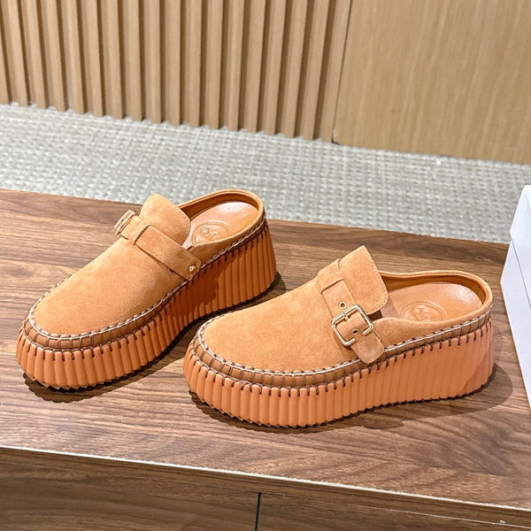 CHLOE New Platform Slip-on Sneakers Mule Style Cowhide 995274